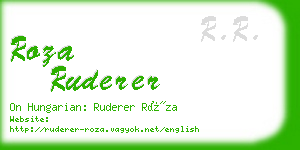roza ruderer business card